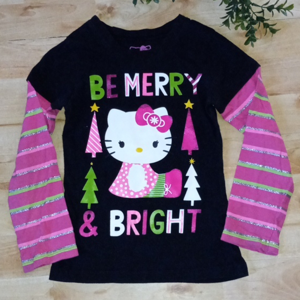 Hello Kitty Christmas Long Sleeve T-Shirt  Size 4
